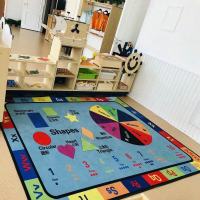 幼儿园地毯早教中心绘本馆LOGO定制阅读角儿童房游戏满铺_164 1.6米直径 颜色认读
