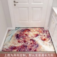 简约入户地垫家用脚垫进厅地毯垫口防滑垫定制家用垫子_1_309 0.5&times;0.8米（支持裁剪，可定制） 桔色北欧-76