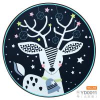 圆形地毯创意客厅书房茶几卧室吊篮藤椅垫电脑转椅地垫_727 直径120cm 北欧鹿