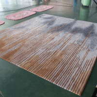 式美好生活私人定制品质地毯几何现代简约客厅沙发茶几_1 毛混材质定制/平方米 浅灰色几何风图案05
