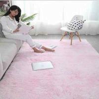 北欧ins地毯客厅茶几卧室满铺房间网红床边毛毯地垫家用_495_640 100x160cm 扎染少女粉
