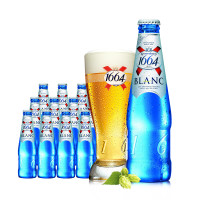 Kronenbourg1664白啤酒法国凯旋克伦堡精酿小麦白啤218ml*12瓶装苏宁自营