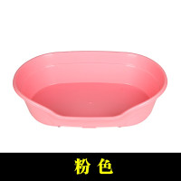 宠物猫狗窝产房树脂塑料狗窝防水防咬四季通用可拆洗斗牛泰迪狗床 中号底部长59宽37cm 粉色狗盆