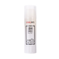 得力(deli) )7107固体胶学生办公用品中号15g强力胶棒透明包装 24支装/盒