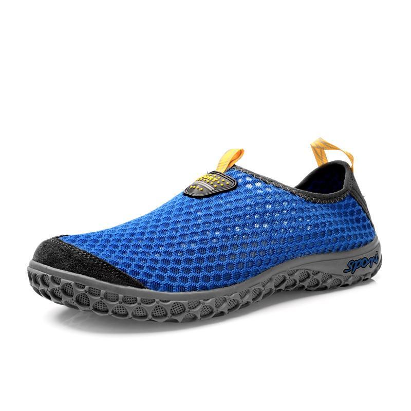 睿之狼rzwolf 夏季新款男女透气运动休闲鞋 时尚网面跑步鞋 宝蓝 36码