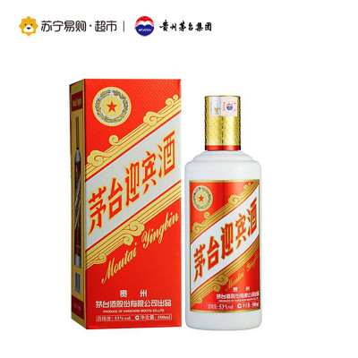 【苏宁易购超市】茅台迎宾酒 53度500ml(2013款) 酱香型白酒