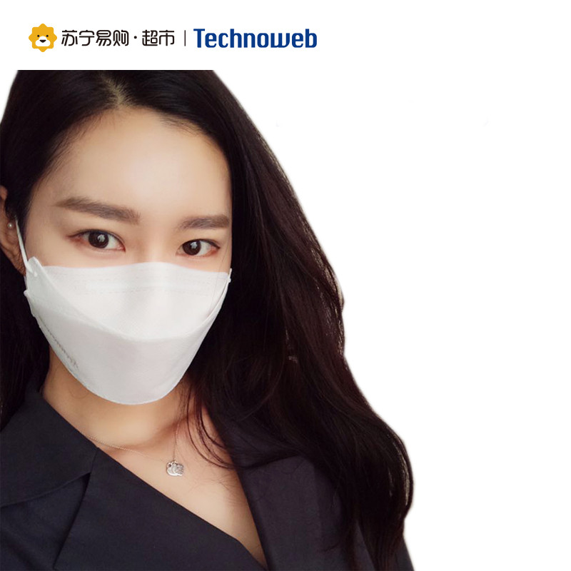 technoweb纳米抗雾霾口罩kf80 1只装 防pm2.5 白色
