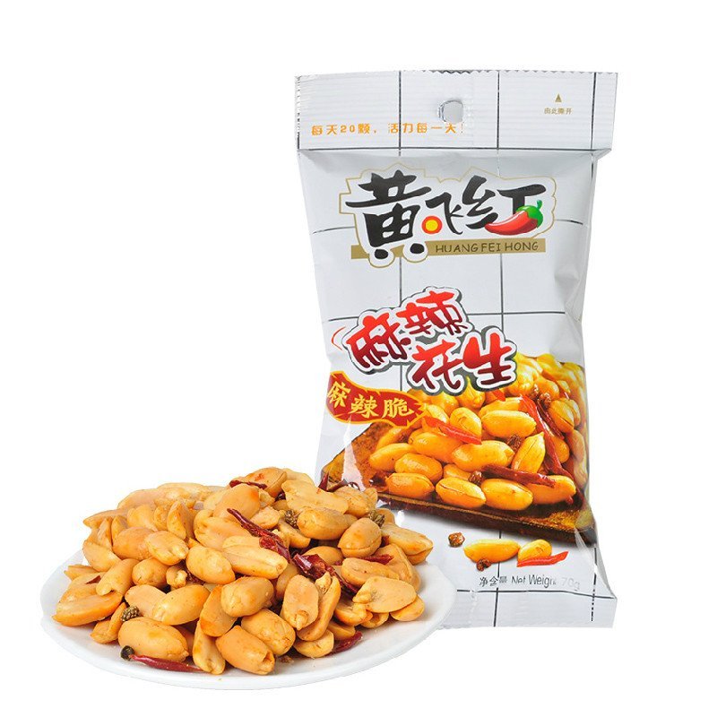 黄飞红 麻辣花生 70g/袋图片