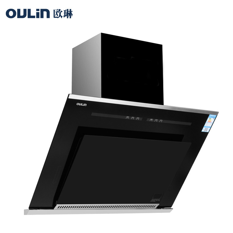 oulin/欧琳 厨房电器cxw-200-if6钢化玻璃侧吸式侧吸油烟机18立方吸油