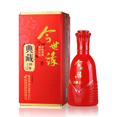 今世缘十年典藏 40度 500ml 商务宴请 婚庆用酒