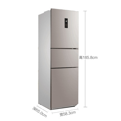 美的(midea)bcd-228wtpzm(e)228升 变频节能 智能操控 中门可调温家用