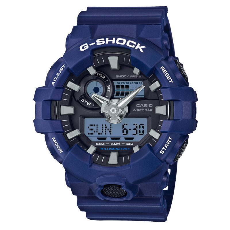 卡西欧(casio)手表 g-shock系列时尚运动休闲防水石英男表ga-700-2a