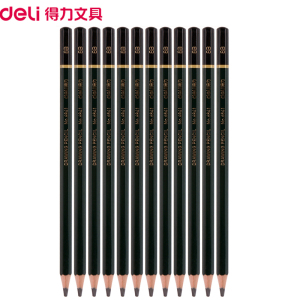 得力(deli)6841-8B绘图素描铅笔(12支/盒 2盒)美术写生绘画铅笔 素描铅笔 绘图绘画铅笔 学生用手绘画笔 绿色