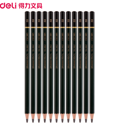 得力(deli)6841-8B绘图素描铅笔(12支/盒 2盒)美术写生绘画铅笔 素描铅笔 绘图绘画铅笔 学生用手绘画笔