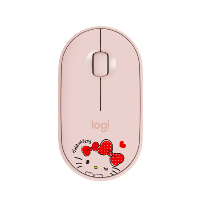 罗技(Logitech) Pebble 无线蓝牙鼠标HELLO KITTY 茱萸粉（910-006032）