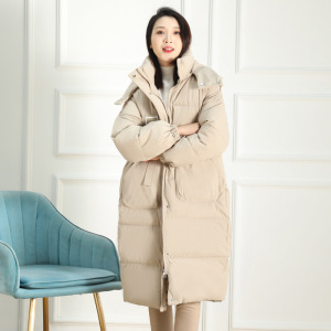韩版羽绒棉服女中长款冬季2023年新款过膝面包服加厚棉衣外套