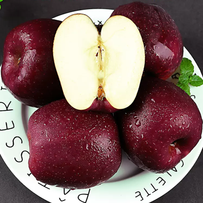 [顺丰快递]云南黑卡黑钻苹果中果净重8.5斤(75-80mm)水果黑钻红蛇果新鲜当季脆甜冰糖心苹果