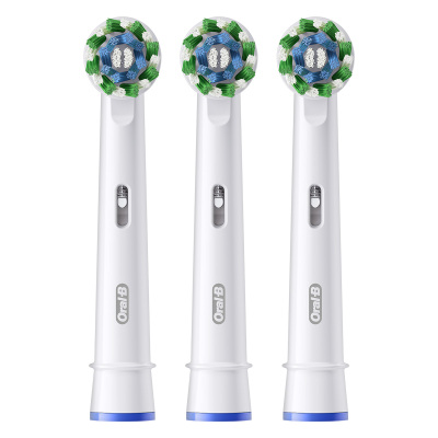 欧乐B 电动牙刷头 成人多角度清洁X型刷头3支装 EB50B RX-3 适配成人D/P/Pro系列牙刷