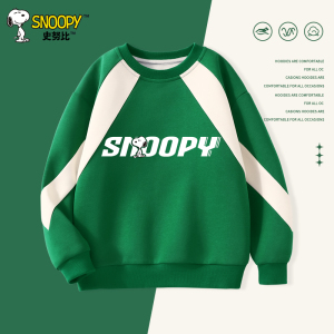 史努比(SNOOPY)儿童圆领套头卫衣男女童春秋款印花女宝宝上衣学生卫衣WCM