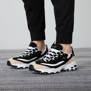 Skechers/斯凯奇熊猫鞋男鞋新款复古运动厚底老爹鞋休闲鞋666114-BKGD ZP