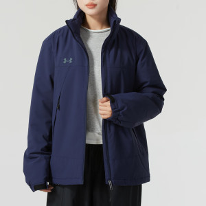 安德玛(Under Armour)棉服男女同款新款户外运动服休闲防风情侣保暖短外套冲锋衣 24600901-009 ZP