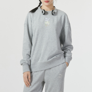 彪马(PUMA)女子运动卫衣新款圆领时尚休闲服宽松套头衫626169-04