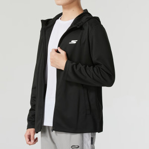 斯凯奇(Skechers)男装女装新款时尚情侣装连帽外套休闲针织夹克运动服P225U132-0280 ZP
