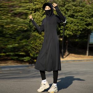 冰丝防晒衣女长款夏全身防紫外线户外出行轻薄透气防晒服