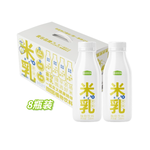 袁谷米乳330ml*8 早餐谷物饮料 含五常大米汁 奶茶店用醇厚米香米乳 米乳330ml*8