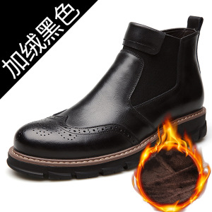马丁靴男2023新款男士休闲加绒保暖棉靴时尚潮流切尔西靴真皮靴子