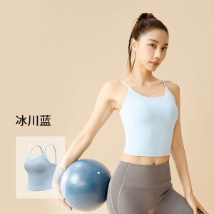 新款美背吊带二合一瑜伽文胸背心性感吊带抹胸健身背心女