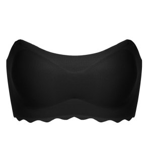 大码文胸无肩带大胸显小婚纱用无钢圈聚拢防滑上托抹胸式隐形内衣