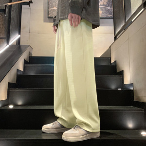 男装秋冬新款男士休闲裤韩版潮牌纯色阔腿裤宽松直筒长裤子男