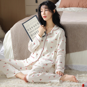 月子服孕妇睡衣女秋冬季孕期纯棉开衫套装产后产妇喂奶哺乳家居服