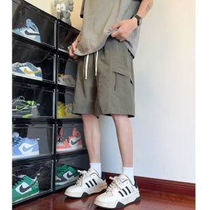 夏季新款美式短裤男潮牌薄款设计感小众宽松大码运动裤