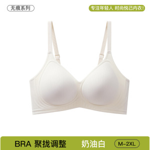 无痕内衣女小胸聚拢显大舒适懒人固定杯软支撑收副乳防下垂文胸罩