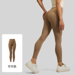 尴尬线蜜桃臀高腰提臀高弹裸感跑步健身女瑜伽裤
