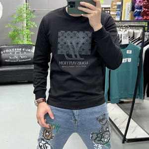 欧洲站高端潮牌印花卫衣男装时尚潮流秋冬季新款男士圆领长袖上衣