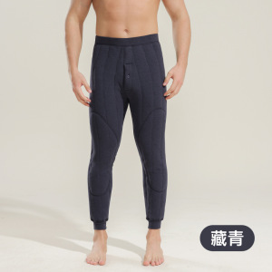 男士羊毛绗缝棉裤男保暖冬季中老年内穿高腰保暖裤男款加厚加绒裤