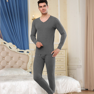 秋冬新款男士保暖内衣双面磨毛无痕套装秋衣秋裤男加绒打底衫