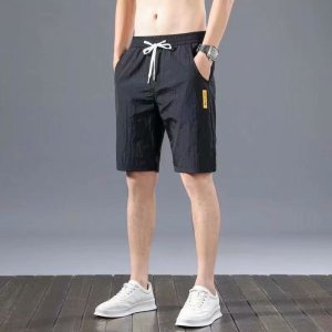 短裤男夏季新款时尚潮流直筒宽松大码薄款冰丝透气韩版运动五分裤
