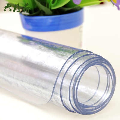 凡轩软玻璃桌布透明磨砂塑料桌垫桌布防水桌布免洗茶几垫台布学生课桌垫透明1.5MM宽50长10厘米