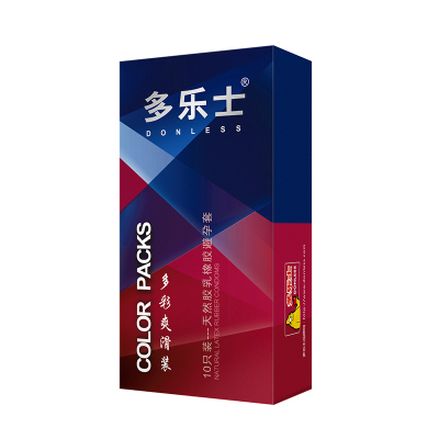 多乐士旗舰店新品10只多彩爽滑装安全套1盒爽滑男用套情趣成人用品