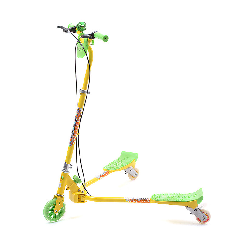 赛博双刹车蛙式滑板车 三轮儿童蛙式车剪刀车蛙车