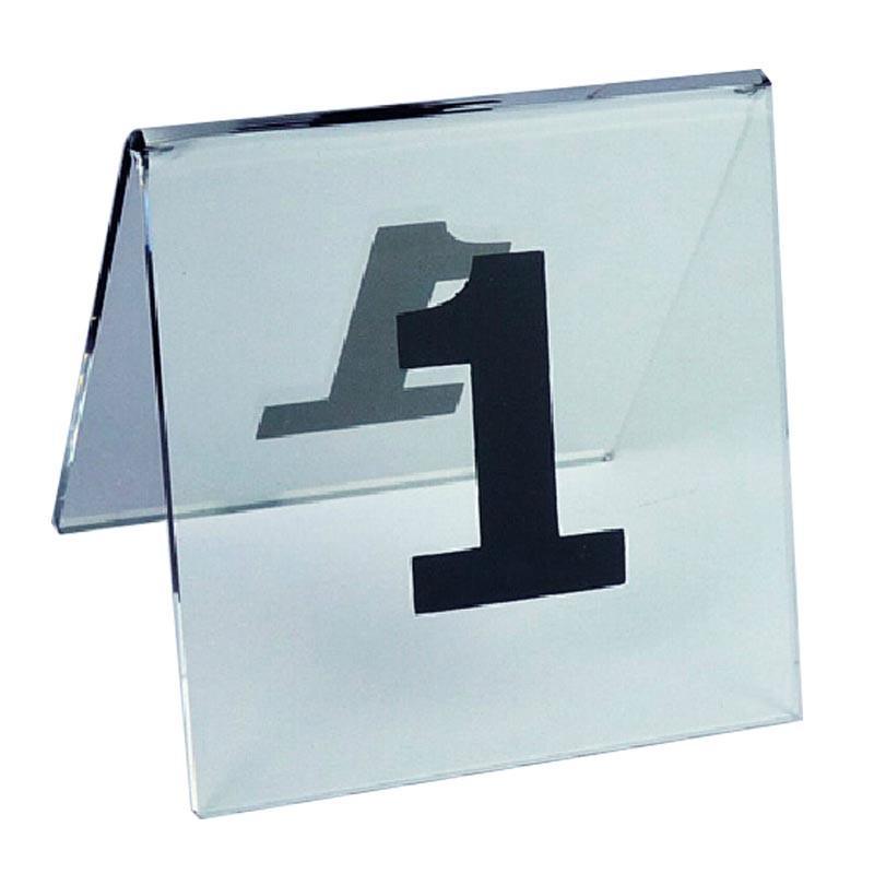 柏兰帝 亚克力三角桌牌 桌号牌点餐牌台卡台签台牌 提示牌 桌牌 6号