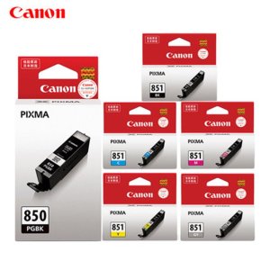 原装佳能PG850墨盒 佳能851墨盒 7280 6380 7180 728 928 5680 6780 黑 彩墨盒 标准容量照片黑851BK约495页