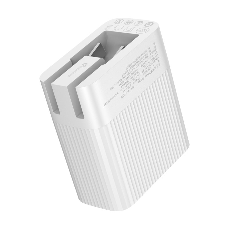 baseus倍思手机充电器zcenya02折叠插头中规旅行充电器qc30快充双usb