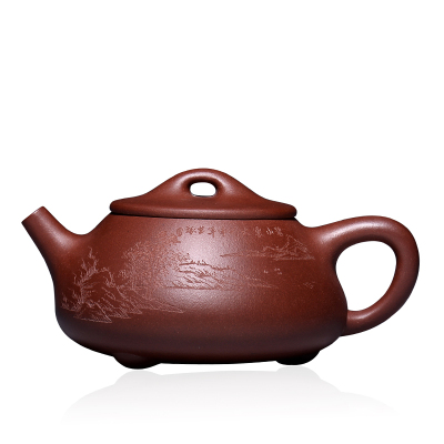[子冶]石瓢壶 原矿底槽青 宜兴紫砂壶茶具 名家全手工茶具正品