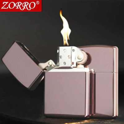 zorro铜壳煤油光板打火机 个性订制情人节礼品 可刻艺术字 刻相片 咖啡冰光板