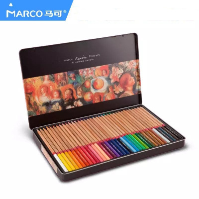 马可(MARCO)雷诺阿彩色铅笔铁盒装3100油性彩铅涂色笔秘密花园等绘图本填色用笔